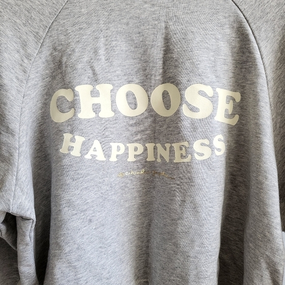 Spiritual Gangster "Choose Happiness" Graphic Print Crop Sweatshirt NWT XS - Picture 11 of 15